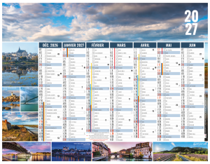 PLANCHE BANCAIRE "PAYSAGES" MOYEN FORMAT